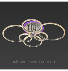 Светодиодная потолочная люстра на пульте управления с подсветкой SC-2123-2+2+2C CR