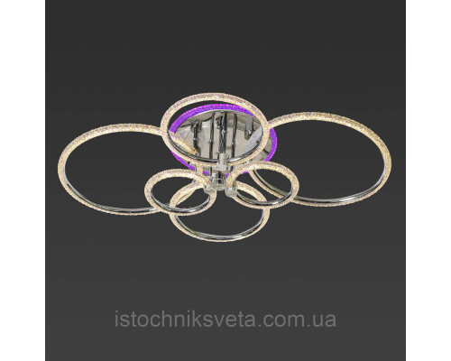 Светодиодная потолочная люстра на пульте управления с подсветкой SC-2123-2+2+2C CR