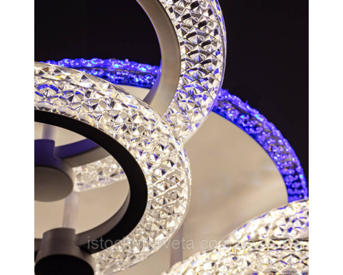 Светодиодная потолочная люстра с подсветкой на пульте управления SC-2104A-3+3C WH
