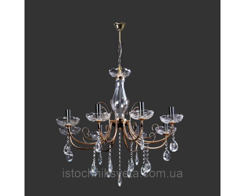Классическая цепочная люстра с хрусталем SR-A3951-8 FGD+BK