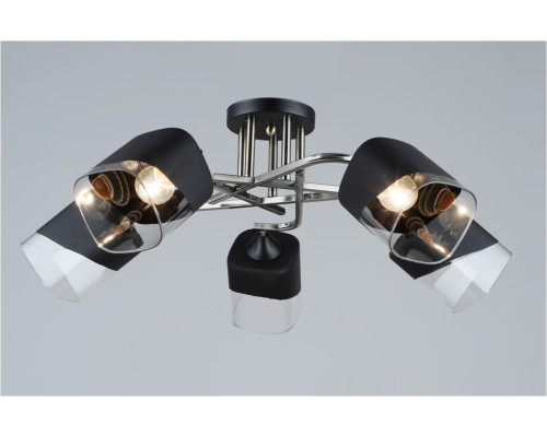 Потолочная люстра на пять источника света SR-A3939-5 AB+BK