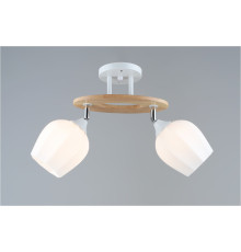 Потолочная люстра на два поворотных плафона SR-N5101-2 WT+WOOD