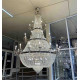 Хрустальная большая люстра для высоких потолков SD-8605-65 FBK