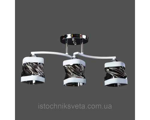 Люстра потолочная на три плафона SH-7464-3A CR+WT
