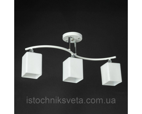 Люстра потолочная на три плафона SR-N4069-3 WT+CR
