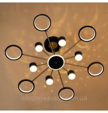 Светодиодная люстра на пульте управления SY-16063-6+6+1 BK+CP