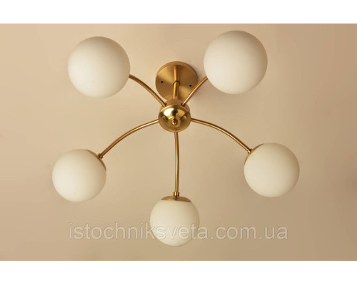 Потолочная люстра на пять плафонов, светильник SH-8319-5 COPPER