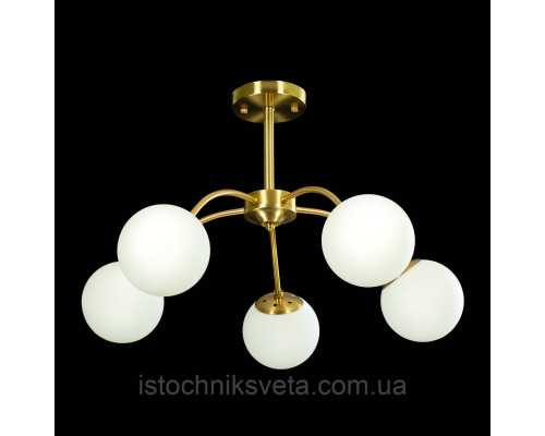 Потолочная люстра на пять плафонов, светильник SH-8319-5 COPPER