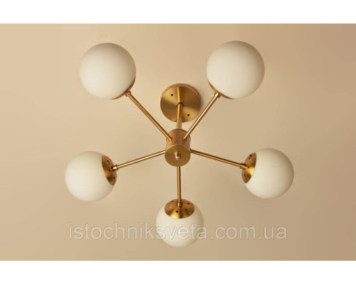 Потолочная люстра на пять плафонов, светильник SH-8321-5 COPPER