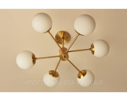 Потолочная люстра на шесть плафонов, светильник SH-8321-6 COPPER
