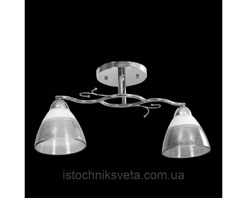 Потолочная люстра в хроме на два плафона, светильник SH-8333-2A CR