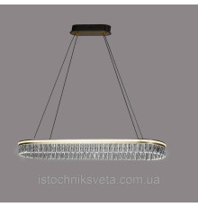 Подвесная светодиодная люстра с хрусталем на пульте управления SY-16055-1000 GY+TIGD