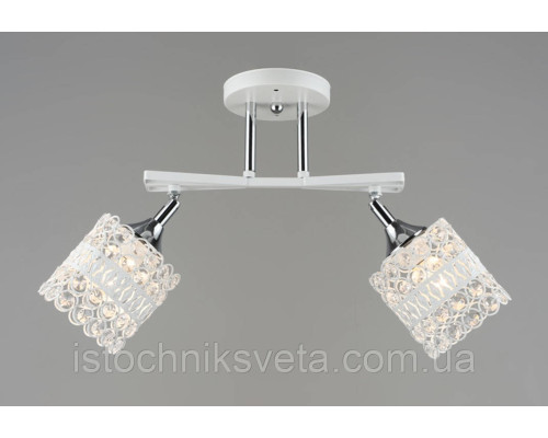 Потолочная люстра на три плафона SR-N5958-2 WT+CR