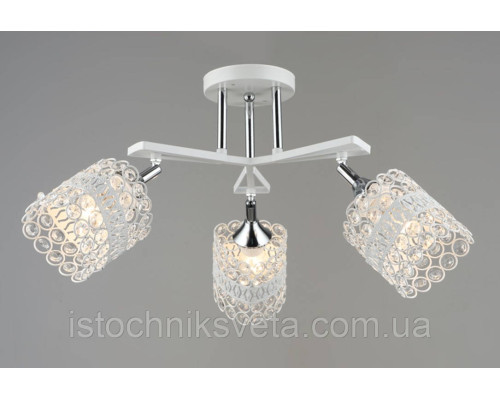 Потолочная люстра на три плафона SR-N5958-3 WT+CR