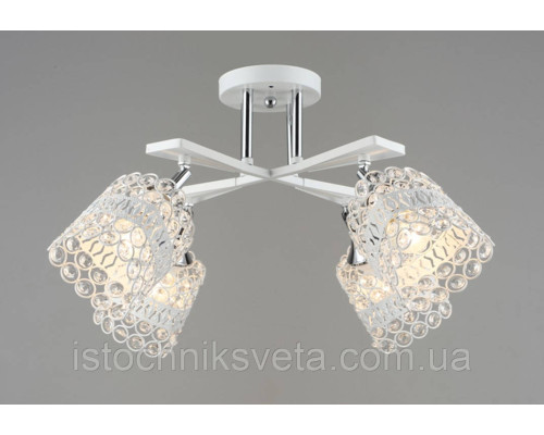 Потолочная люстра на три плафона SR-N5958-4 WT+CR