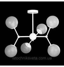 Люстра-светильник в стиле лофт на шесть плафона SR-N6097/6 WT