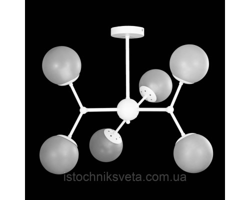 Люстра-светильник в стиле лофт на шесть плафона SR-N6097-6 WT
