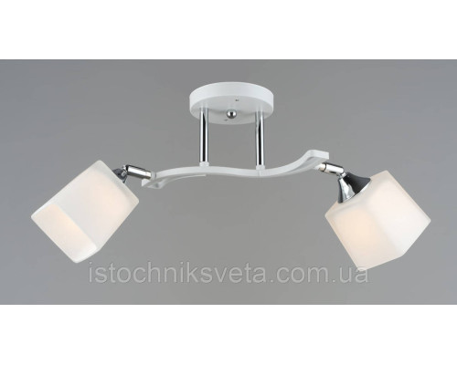 Люстра потолочная на два плафона SR-N6107-2 WT+CR
