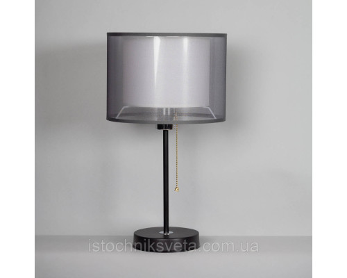 Классическая настольная лампа с абажуром SR-N6574-1T BK+CH