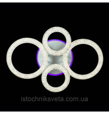 Люстра светодиодная с подсветкой на пульте управления SY-16085-2+2C WH+PK/BU