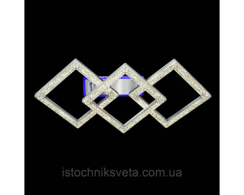 Люстра светодиодная с подсветкой на пульте управления SY-16086-2+1C WH+CR+PK-BU