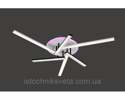 Люстра светодиодная с подсветкой на пульте управления SY-16088-3+3C WH+BK+PK-BU