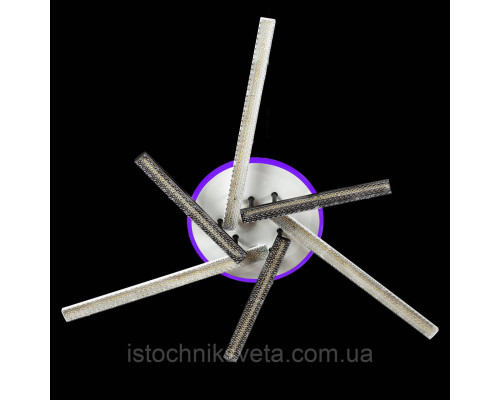 Люстра светодиодная с подсветкой на пульте управления SY-16088-3+3C WH+BK+PK-BU