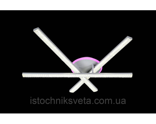 Люстра светодиодная с подсветкой на пульте управления SY-16088-3+3C WT+PK-BU