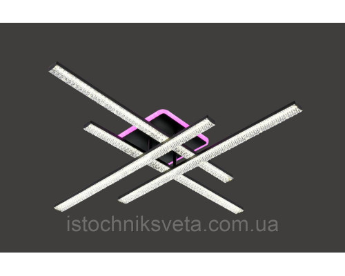 Люстра светодиодная с подсветкой на пульте управления SY-16088-4C BK+PK-BU