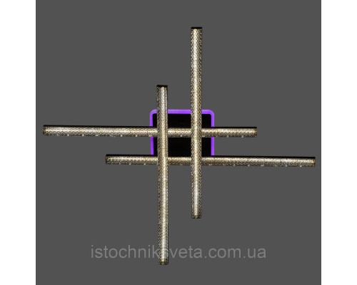 Люстра светодиодная с подсветкой на пульте управления SY-16088-4C BK+PK-BU