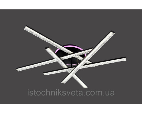 Люстра светодиодная с подсветкой на пульте управления SY-16088-5C BK+PK-BU