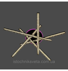Люстра светодиодная с подсветкой на пульте управления SY-16088/5C BK+PK/BU