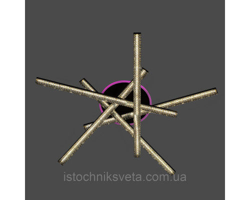 Люстра светодиодная с подсветкой на пульте управления SY-16088-5C BK+PK-BU