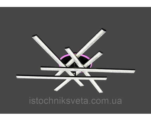 Люстра светодиодная с подсветкой на пульте управления SY-16088-6C BK+PK-BU