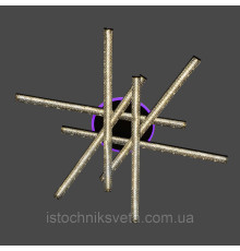 Люстра светодиодная с подсветкой на пульте управления SY-16088/6C BK+PK/BU