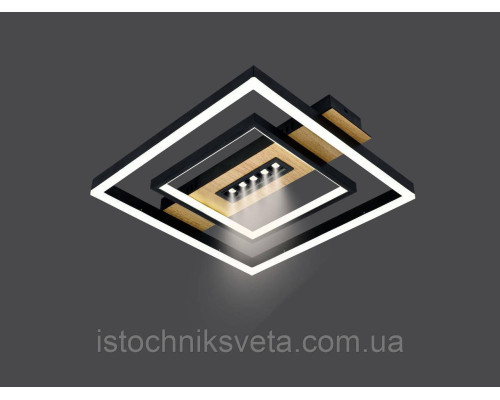 Светодиодная потолочная люстра с пультом управления SY-16106-400 BK+Imitation wood