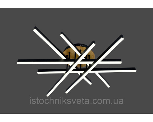 Светодиодная потолочная люстра с пультом управления SY-16107-6 BK+Imitation wood