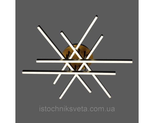 Светодиодная потолочная люстра с пультом управления SY-16107-6 BK+Imitation wood