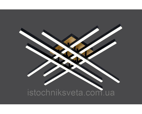 Светодиодная потолочная люстра с пультом управления SY-16108-6 BK+Imitation wood