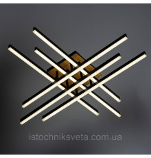 Светодиодная потолочная люстра с пультом управления SY-16108/6 BK+Imitation wood