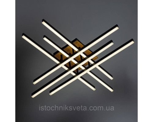 Светодиодная потолочная люстра с пультом управления SY-16108-6 BK+Imitation wood