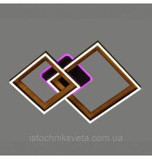Светодиодная потолочная люстра с пультом управления SY-16111/2C BK+Imitation wood