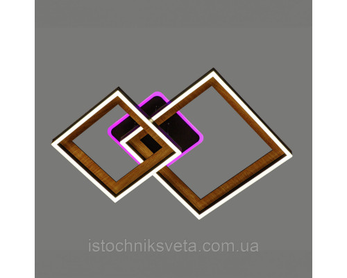 Светодиодная потолочная люстра с пультом управления SY-16111-2C BK+Imitation wood