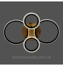 Светодиодная потолочная люстра с пультом управления SY-16110/4 BK+Imitation wood
