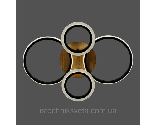 Светодиодная потолочная люстра с пультом управления SY-16110-4 BK+Imitation wood