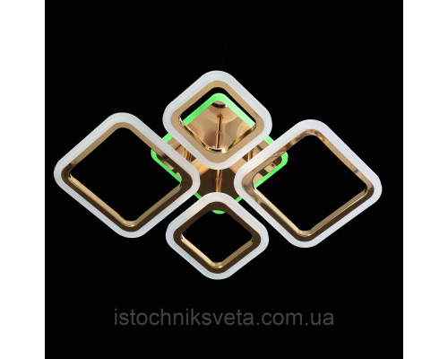 Светодиодная люстра с RGB подсветкой на пульте управления на 72+28 Вт SY-5330-2+2 FG+RGB