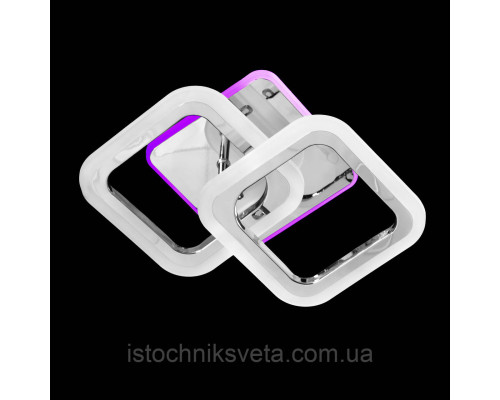 Светодиодная люстра с RGB подсветкой на пульте управления на 32+24 Вт SY-5330-2A CR+RGB