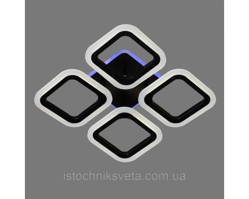 Светодиодная люстра с RGB подсветкой и пультом управления на 56+24 Вт SY-5330-4 BK+RGB