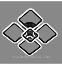 Потолочная светодиодная LED люстра с пультом управления на 102 Вт SY-5330-4+1 BK