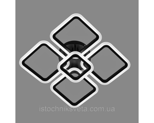 Потолочная светодиодная LED люстра с пультом управления на 102 Вт SY-5330-4+1 BK